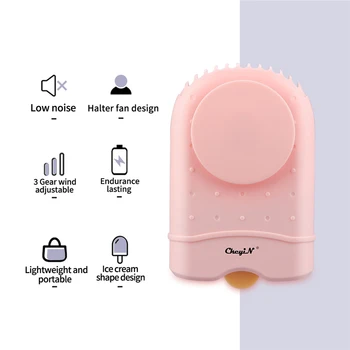 

Portable USB Rechargeable Hanging Neck Fan Mini Pocket Air Cooling Fan Summer Handheld Fan 3 Speed Air Cooler Outdoor Travel