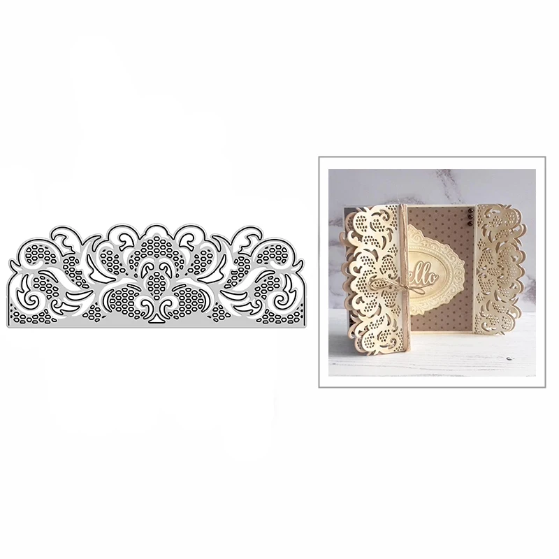 New Lace Leaf Edge Border Craft Stampo Per Goffratura 2021 Metallo Taglio Muore Per Decorazioni Fai-Da-Te Scrapbooking Album Card Making No Stamp