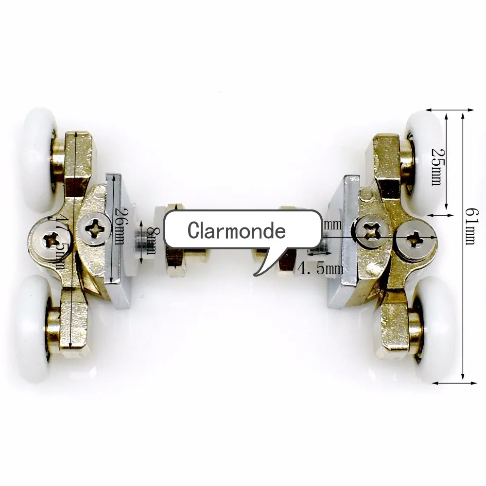 Shower room accessories metal double pulley shower room pulley sliding door pulley