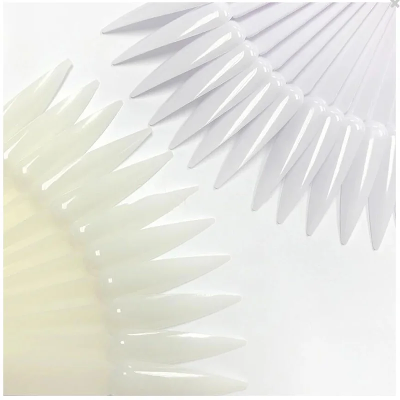 Clear Nature False Tips For Nail Art Display Sharp Point Style Nail Swatch Polish Stand Tips Pratica Manicure Mostra Scaffale