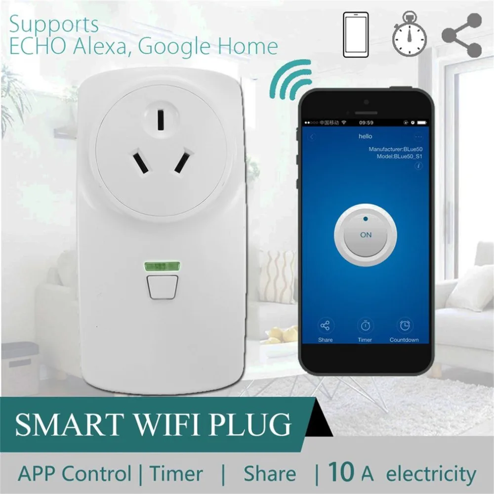 10A Wifi Smart AU Plug Беспроводная розетка дистанционное управление умная розетка телефон приложение управление Wifi умный дом выход таймер горячая распродажа