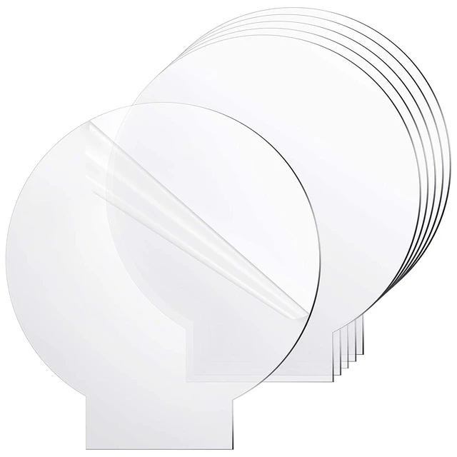 Feuille Acrylique Transparente pour Base de Lumière LED, Panneau Transparent  Optique, Cadeau d'Affichage (Rond), 3.8