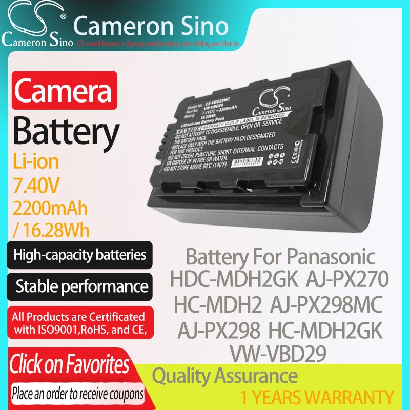 CameronSino Батарея для цифрового фотоаппарата Panasonic HDC-SD9 HDC-HS9 HDC-SD5 HDC-SD1 HDC-SX5 подходит