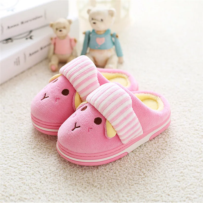 Children's plus velvet warm home shoes Toddler Baby Infant Girls Boys Winter Home Slippers Cartoon Warm Indoors Shoes #3j24 (16)