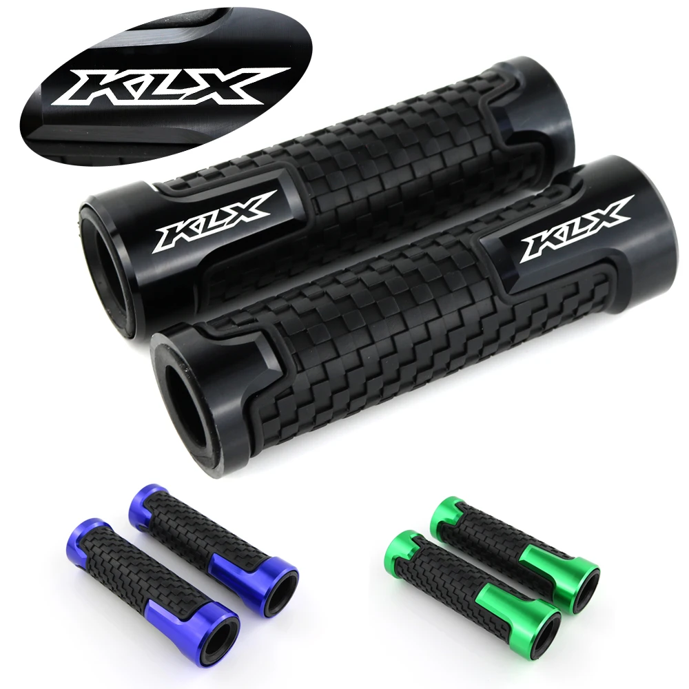 

CNC Aluminum grip For Kawasaki KLX 125 KLX 250 Motorcycle Handlebar Handle Grips None-Slip Rubber