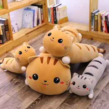 

Long Cat Pillow Plush toy soft cushion stuffed animal doll sleep Sofa Bedroom Decor Kawaii Lovely gifts for kids
