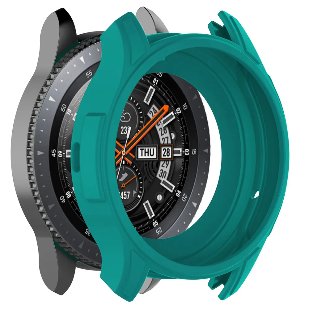 Защитный чехол для часов, чехол для samsung Galaxy Watch 46 мм, SM-R800& gear S3 Frontie, запчасти для умных часов, защитный чехол - Цвет: Teal