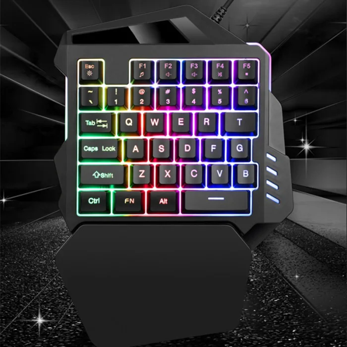 Проводная Механическая мини-игровая клавиатура с одной рукой для видеоигр VDX99