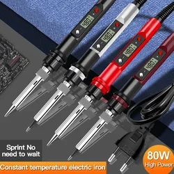 Kit de fer à souder électrique 80W avec affichage numérique LCD, température réglable, thermostat 110V 936H, outils de soudage 
