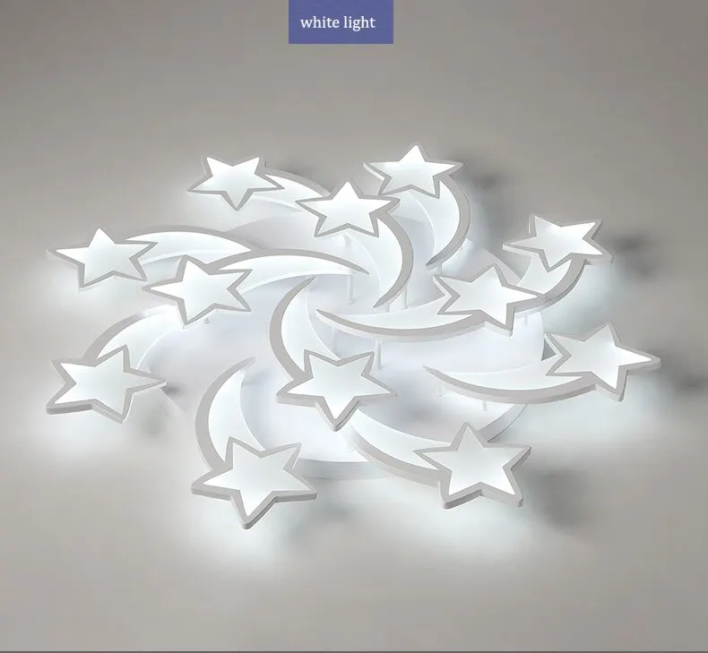 Современная светодиодная люстра IRALAN арт-деко, лампа для помещений, белая звезда для гостиной, столовой, спальни, детской комнаты, кухни, дистанционное приложение