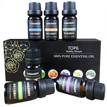 

6Pcs/set 100% Pure Natural Aromatherapy Oils Kit 10ml For Humidifier Water-soluble Fragrance Oil Massage Essential Oil Set