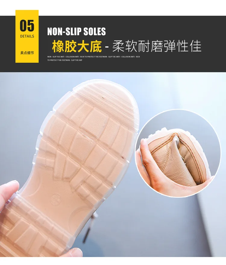 Хлопковые ботинки для девочек; ботинки для мальчиков; фабричная детская обувь; Новинка года; сезон осень-зима; Детские Ботинки martin в Корейском стиле