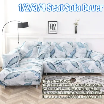 

Nordic Leaf Pattern Elastic Sofa Cover Universal Sectional Slipcover 1/2/3/4 seater Stretch Couch Cover for Living Room
