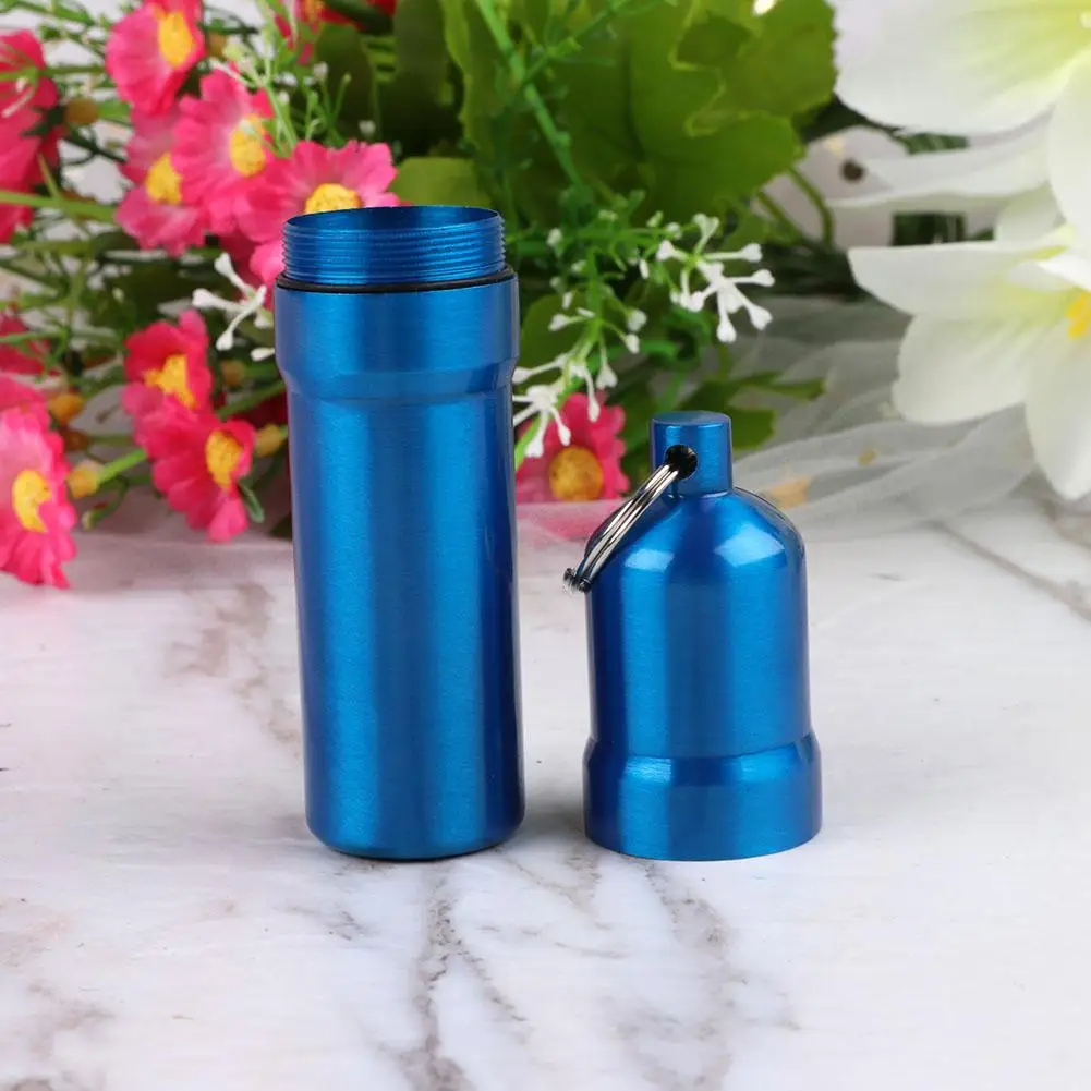 Portable Stainless Steel Sealed Cigarette Case 5 Cigarettes with Keychain Holder Box Waterproof Cigarettes Storage Box 5