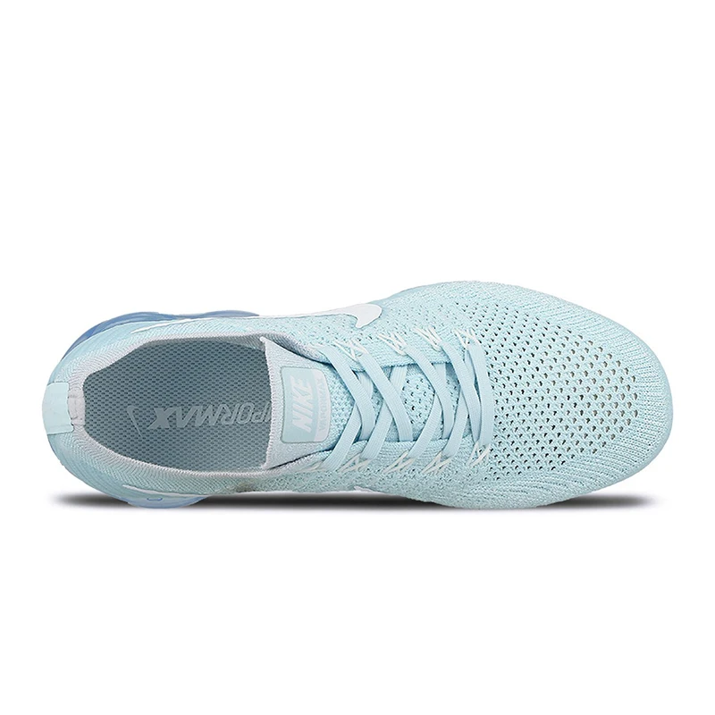 Аутентичные кроссовки для женщин от Nike Air VaporMax Flyknit, модный светильник, кроссовки для бега, низкий задник, на шнуровке, ударопрочный, 849557-202