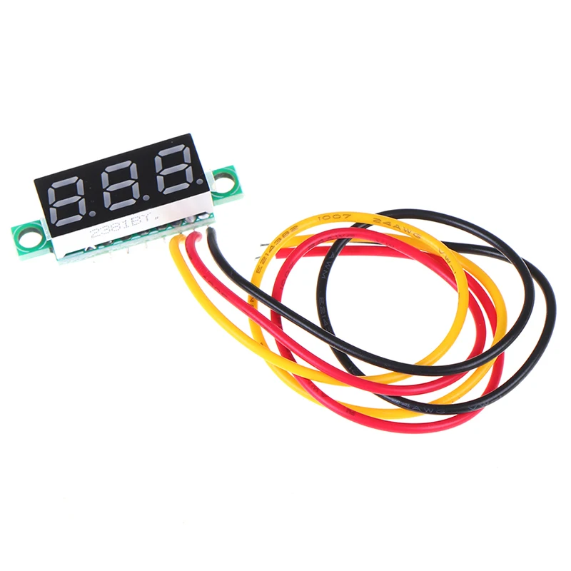 0.28" 2/3-Wire Red/Blue/Yellow/GreenVoltmeter LED Display Voltage Panel Meter 