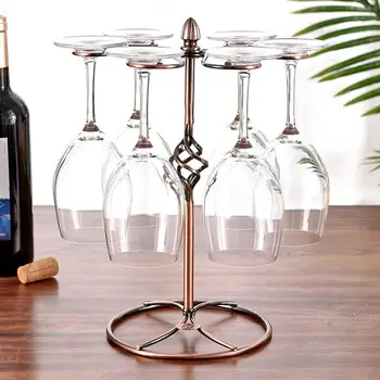 

Innovative Iron Wine Glass Holder European Style Iron Wine Holder Bar Cup Holder Beautiful and Practical Sturdy Stable for Home