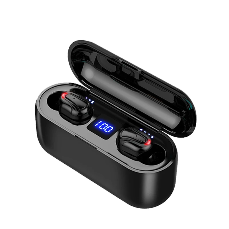 Новинка, Q32, Bluetooth наушники, спортивные, Blutooth 5,0, наушники, беспроводные, Tws, наушники, свободные руки, вкладыши, наушники с микрофоном - Цвет: BLACK