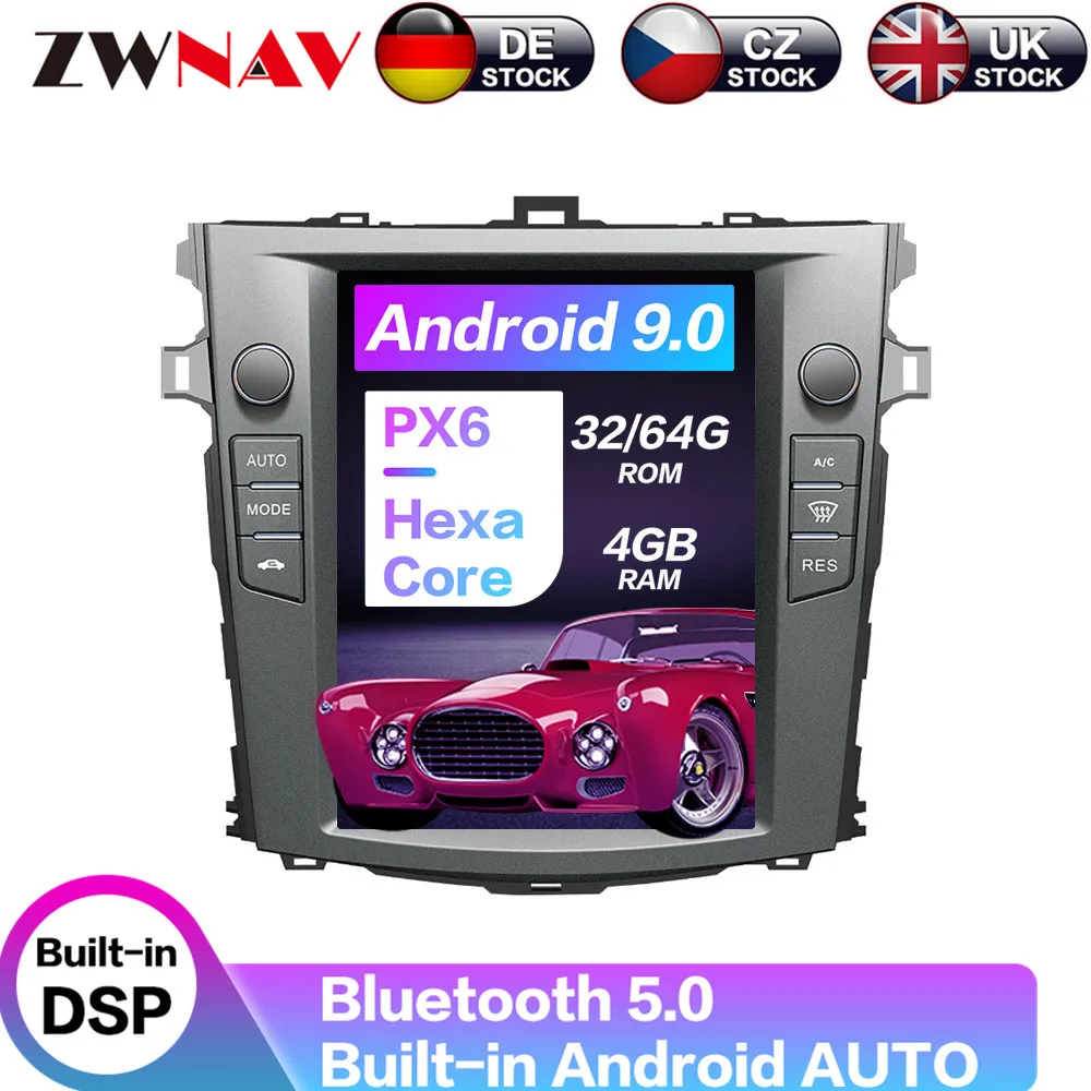 

Carplay DSP Android 9.0 PX6 Vertical Tesla Radio Screen Car Multimedia Player Stereo GPS Navigation For Toyota Corolla 2007-2013
