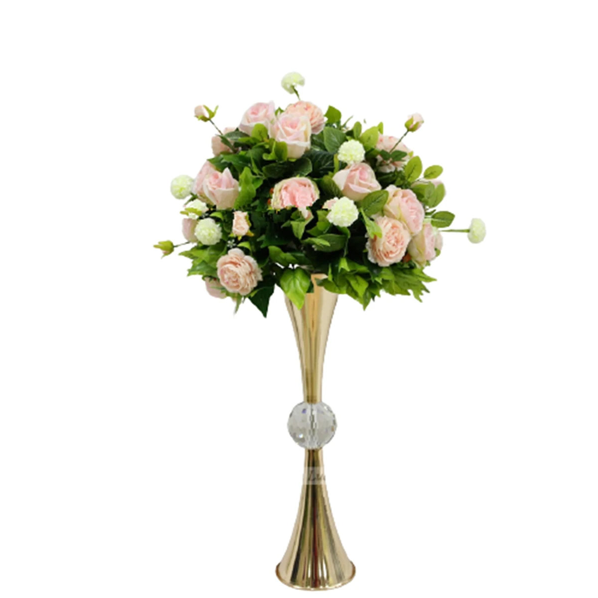 

12 шт.) без цветов) Белая роза шампанского Гортензия декоративная искусственная Цветочная подставка центральный столик Цветочная ваза AB0668