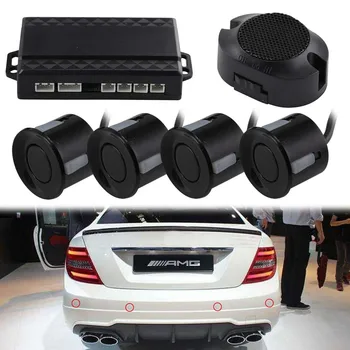 

Universal 12V 4x Parking Sensors Car Auto Reverse Backup Rear Radar LED Alert System KITCar Parking Sensor Detector