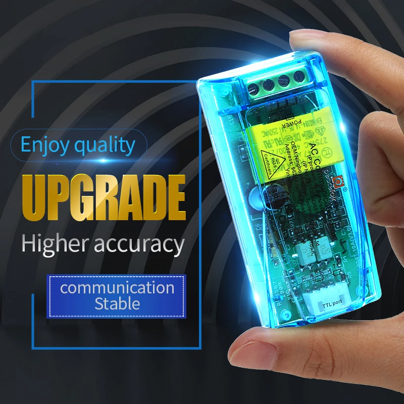 AC Communication Box Power Energy Watt Meter Volt Amp PF Frequency Kwh Voltmeter TTL Modbus-RTU