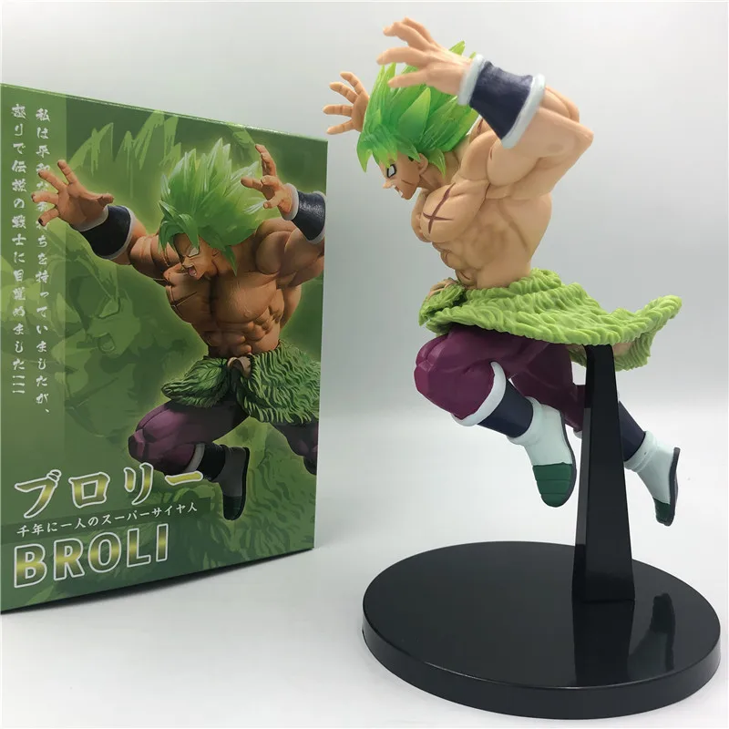 Фильм Ver. Dragon Ball Z Super Broly Super Saiyan Green Roaring Ver. Против Гоку ПВХ Фигурки Модель DBZ 23 см