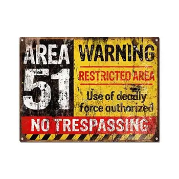 

Area 51 No Trespassing Military Vintage Retro Metal Sign Aluminum Sign 12 x 8
