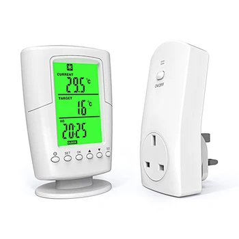 

Wireless Radio Thermostat RF Plug Digital Temperature Controller Built-in Temperature Sensor Radio Thermostat-30