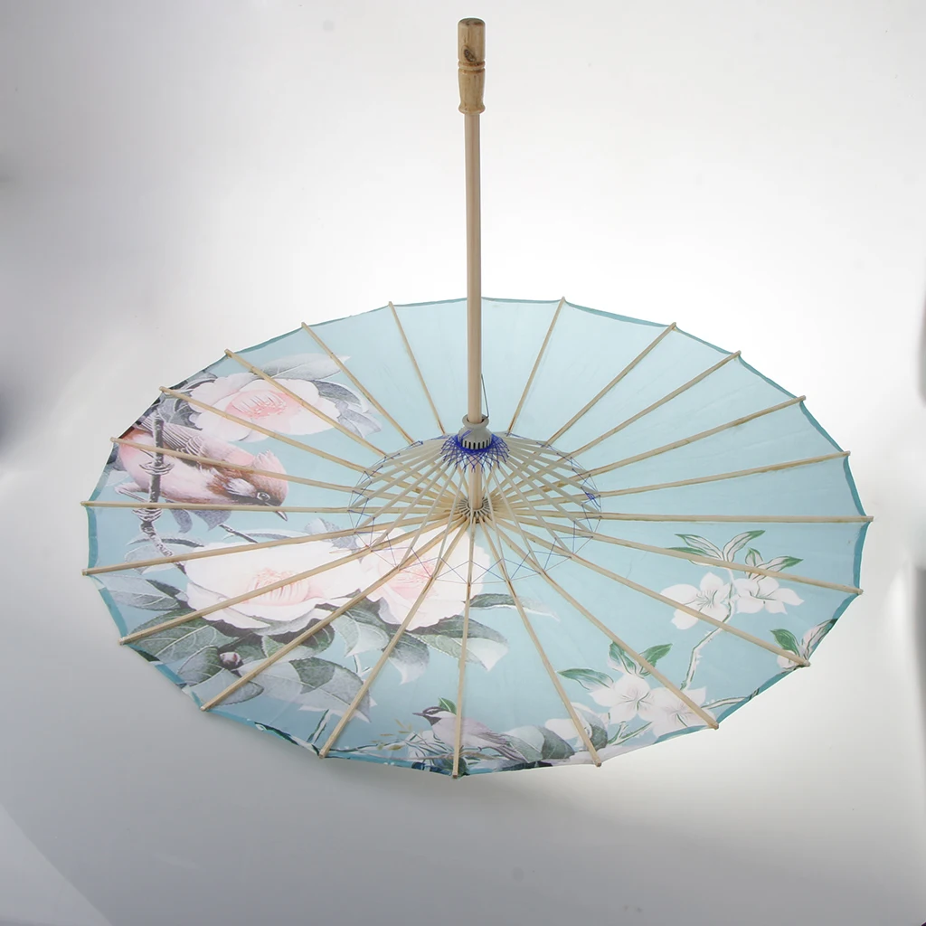 Vintage Chinese Silk Cloth Umbrella Handmade Art Painted Parasol for Wedding Party Favor Guests Gifts Performance Photo Prop