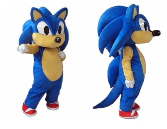 

New Version fashion Mr. Sonic Hedgehog Mascot Costume Adult Birthday Party Fancy Dress Halloween Cosplay Outfits Clothing Xmas