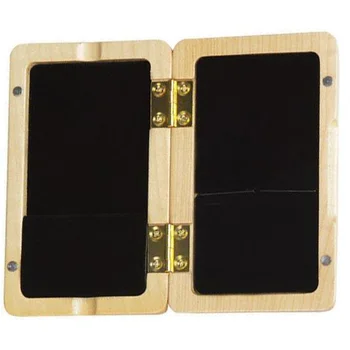 

Solid Wood Reed Case Wooden Holder Box for Tr/Alto/Soprano Saxophone Clarinet Reeds, 2Pcs Capacity