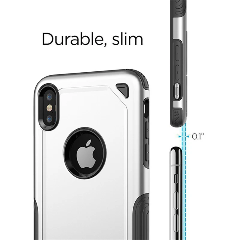 500 шт/партия для iPhone xs max xr xs x 8 7 samsung s9 s10 Жесткий пластиковый Чехол, 2 в 1 серии полный протектор ТПУ+ PC Броня чехол DHL