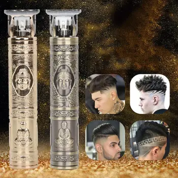 

1Set Professional Barber Electric Hair Clipper USB Rechargeable Men Hair Beard Trimmer Metal Hairdresser Grooming Kit