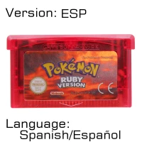 Ruby Version ESP 32 бит видеоигры картридж Консоли Карты для nintendo GBA Pokeon изумруд FireRed листовой зеленый рубиновый Сапфир с блестящей этикеткой - Цвет: Ruby Version ESP