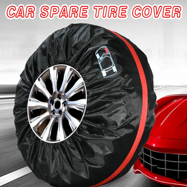 1PC Car Auto Tyre Spare Tire Wheel Protection Covers Black Red Storage Bags Carry Tote Covers Vehicle Wheel Protector Tyre Part 2
