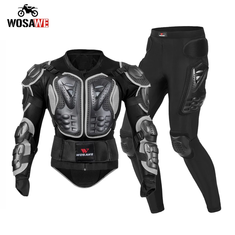 

WOSAWE Motorcycle Jacket Pants Men GHOST RACING Moto Protective Gear Riding Motorbike Armor Motocross Pants Motorcycle suit