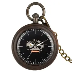 Классический деревянный чехол с большим циферблатом со светящимися указателями карманные часы для мужчин и женщин практичный сплав кулон