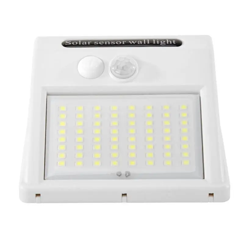 100LED трёхсторонний Солнечный настенный светильник с датчиком движения, уличный светильник для улицы, светильник от солнца, водонепроницаемый PIR для украшения сада