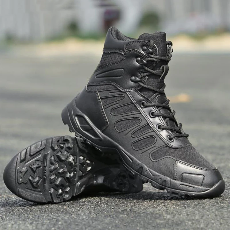 

Men Outdoor Military Tactical Combat Boots Wear-resistant Breathable Non-Slip Waterproof Boots Climbing Training Sports Shoes