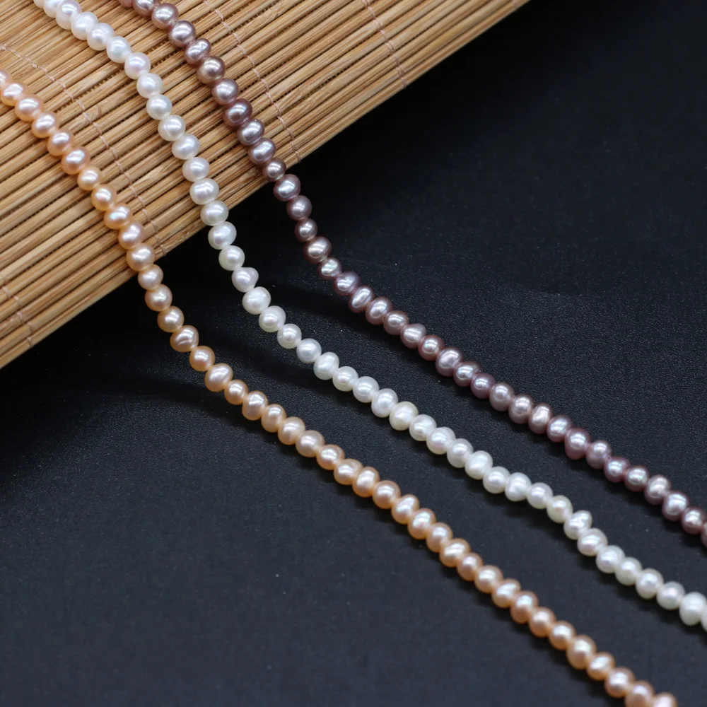 Natural de Água Contas para Faça Doce Pérola Pequenas Pérolas Você Mesmo Jóias Fazer Colares Pulseiras Brincos 36cm - Strand Contas Tamanho 3-4mm 19 Joias e Acessórios