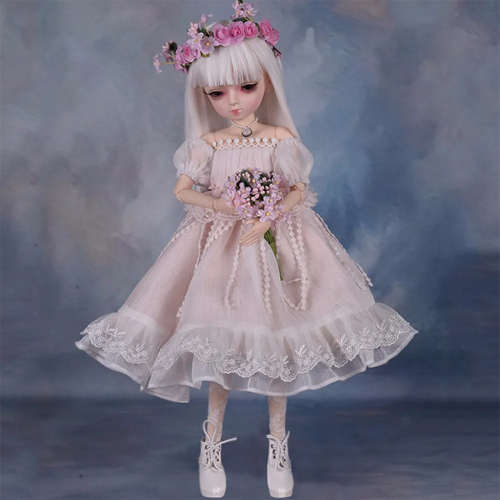 BJD 45 см шарнирная кукла красивые большие глаза BJD кукла с свадебным платьем макияж ручной работы красивая принцесса девочка игрушки подарок