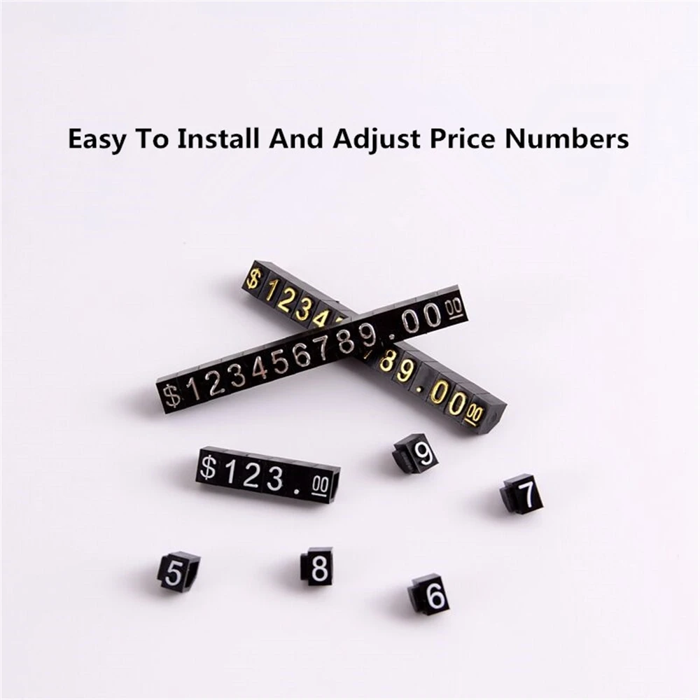 5*3mm Mini Combined Price Tag Dollar Euro Number Digit Cubes Tags Clothes Phone Laptop Jewelry Showcase Counter Display | Канцтовары для