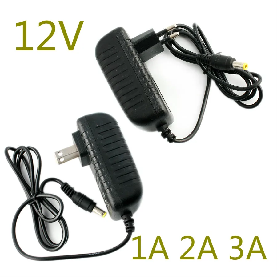 Адаптер 12V адаптер блока питания 220V AC в DC адаптер 12 v Вольт 1A 2A 3A зарядное устройство импульсный источник питания ЕС вилка для светодиодной ленты