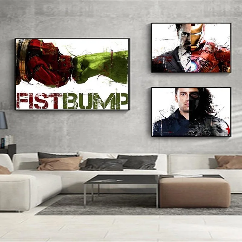 Incredibile Hulk E Iron Man Stampa Vendicatori Art Marvel Hulkbuster Bruce Banner Tony Stark Per Soggiorno Decorazioni Per La Casa