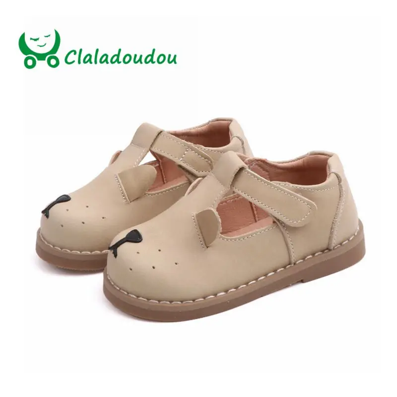 Claladoudou/Брендовая обувь из натуральной кожи для девочек 0-6 лет на рост 13,5-18,5 см; милые вечерние модельные туфли розового цвета хаки с рисунком