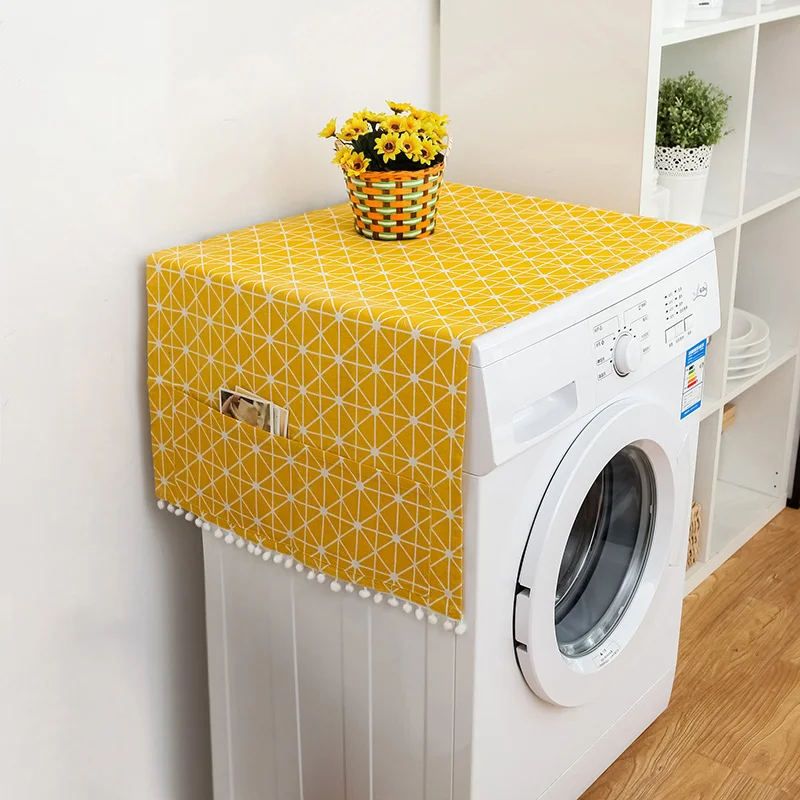 30*90cm/55*130cm Refrigerator Dust Cover with Pocket Protector Washing Machine Dustproof Microwave Oven Cloth Organizer | Дом и сад