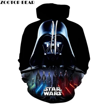 

New Star Wars Hoodies Darth Vader Anime Design Sweatshirts Men hooded Tracksuits Fashion 3D print Design hoody Brand Pullover