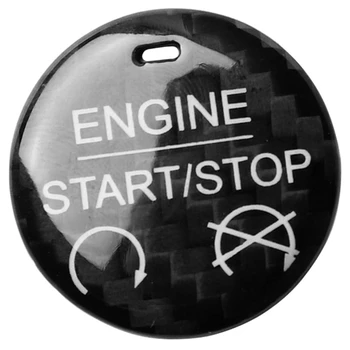 

Car Engine Start Stop Button Sticker Interior Trim for Ford Mustang 2015-2019 Carbon Fiber