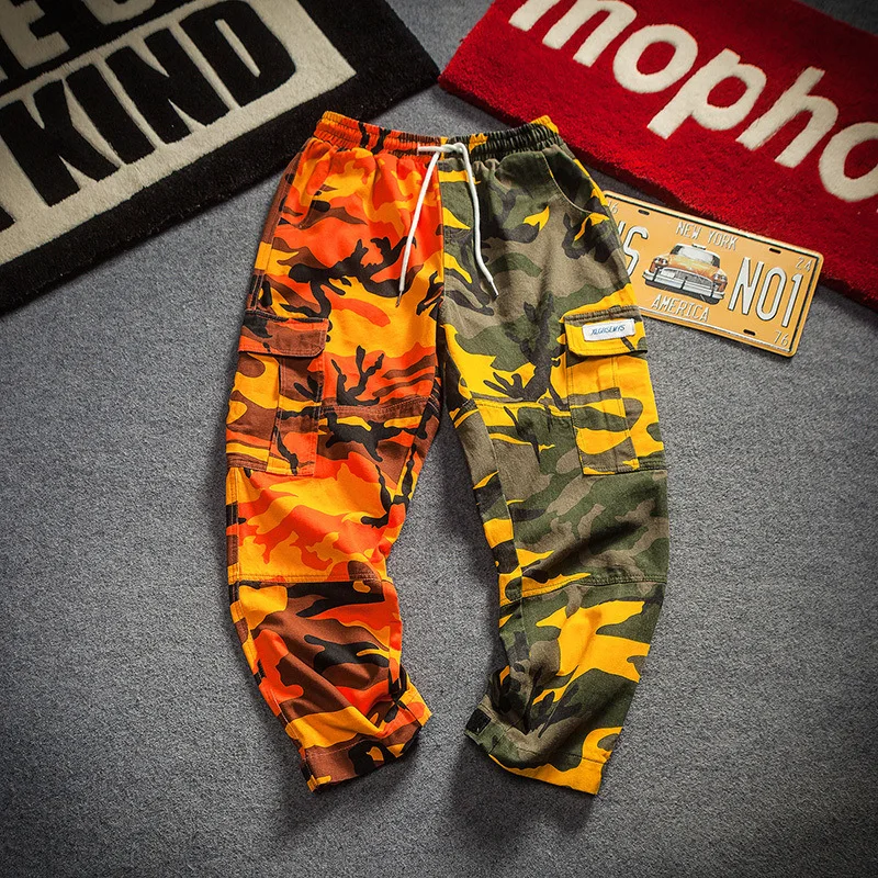 

2020 Spring Main Push Large Size Japanese-style Kirin Wind Pose Camouflage Mixed Colors Harem Pants M-5x HK
